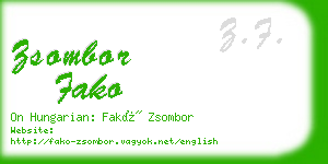 zsombor fako business card